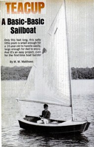 Teacup Cover from an old Popluar Mechanics magazine featuring a DIY boat called "Tea Cup"